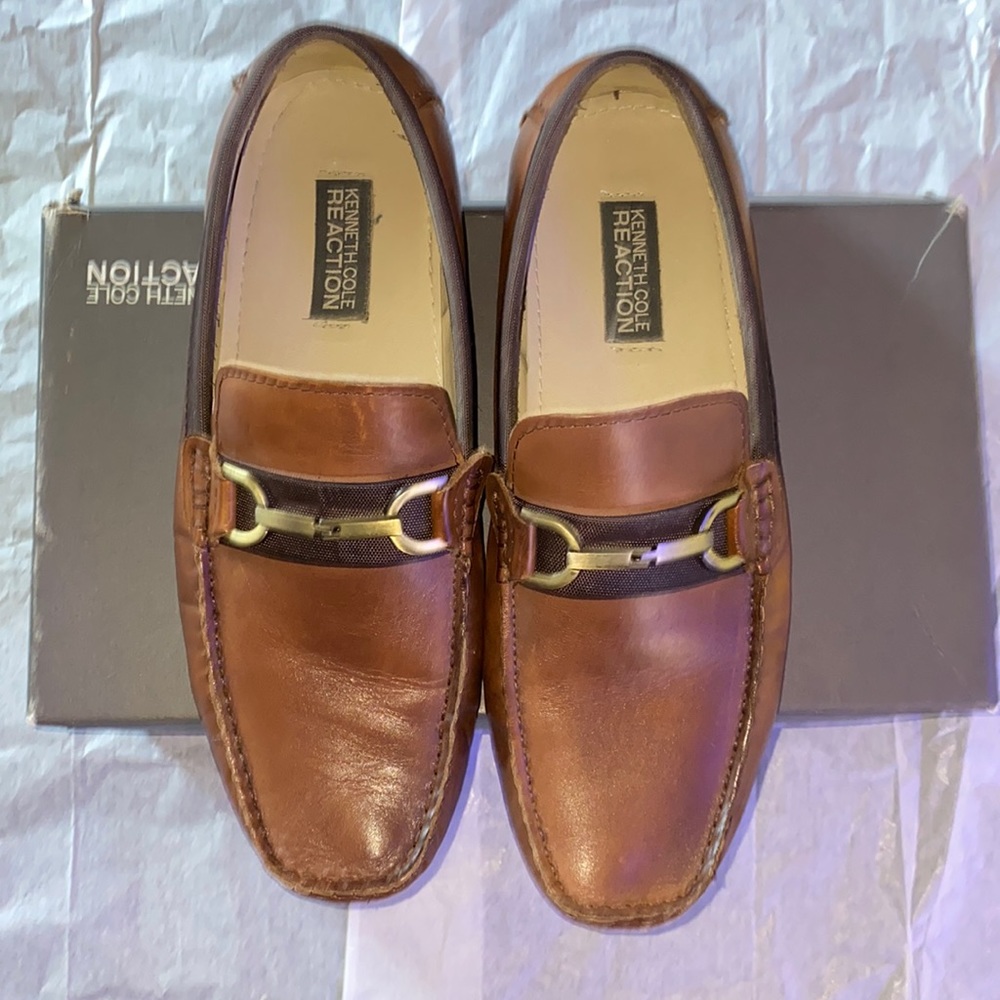 Limited Edition. Pre-owned Keneth Cole Shoes. Theme Bit detail Driver. Cognac